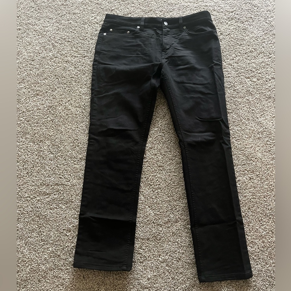 Banana Republic mens 32x30 black slim fit traveler pants stretch
